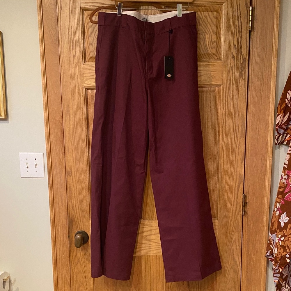 Dickies Women's Burgundy Trousers